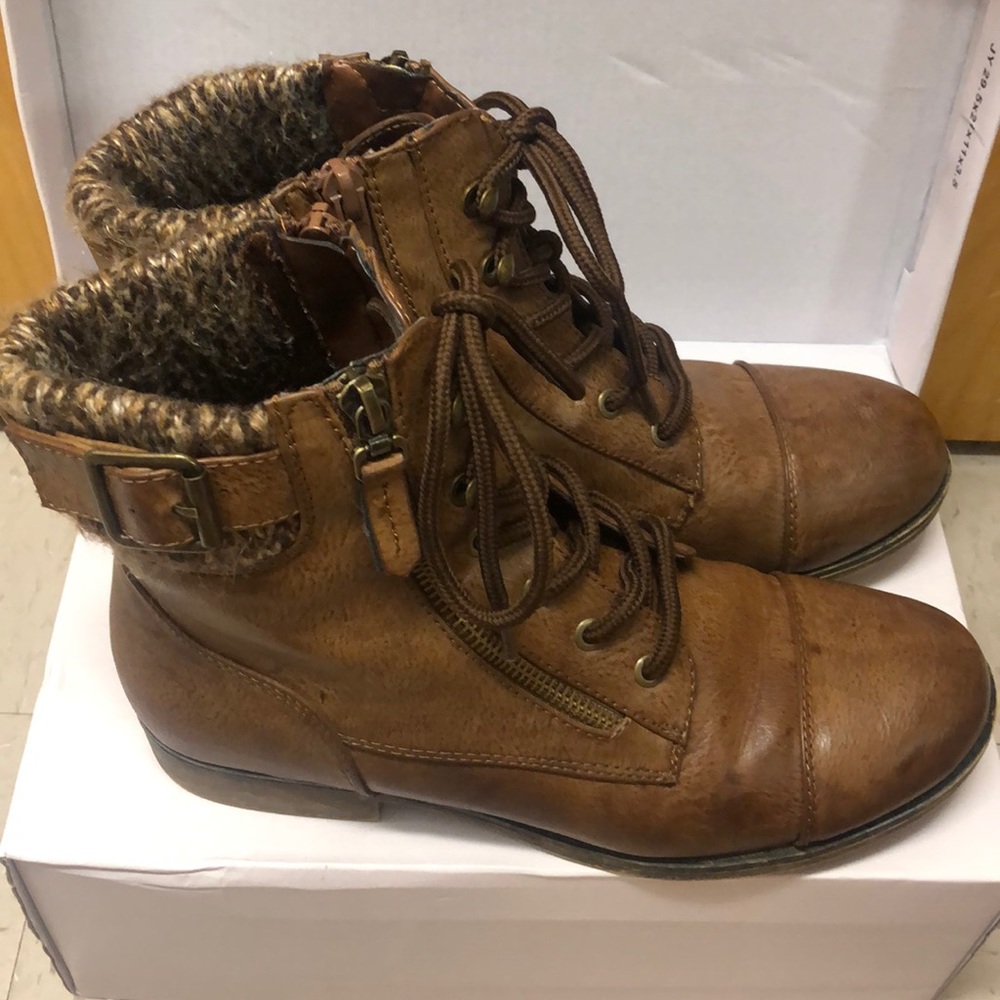 Brown Combat Boots